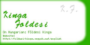 kinga foldesi business card